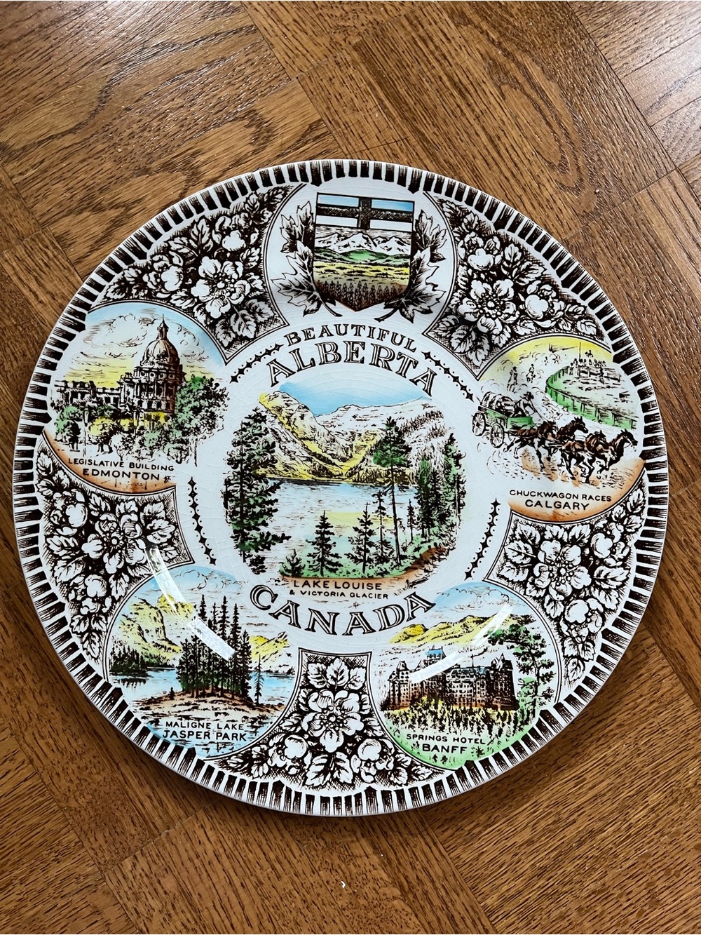 Beautiful Alberta Canada Decorative Souvenir Plate - Multi